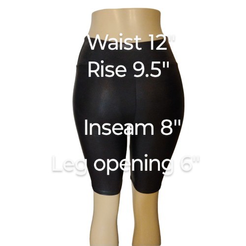 SPANX Slimming Bike Shorts Womens PS Black Faux Leather High Rise - Picture 8 of 8