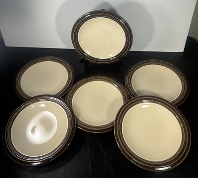 Pfaltzgraff Cafe Latte 8  Salad Plates Set of 6 Brown 2003 Discontinued