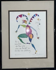Brian Andreas Story People Poetry Print 1994 "Flying Woman" Framed 11x14