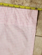 2 POTTERY BARN KIDS Pink/White Gingham Check Valances EUC