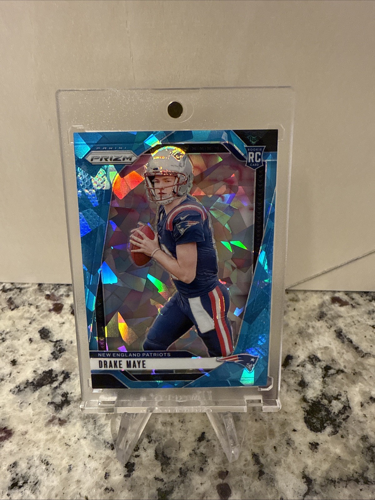 2024 Panini Prizm - Rookies Drake Maye #329 Blue Ice Prizm /99 (RC)