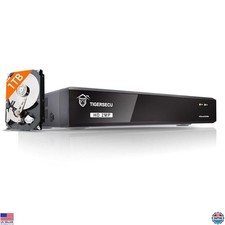 1080P 4 Channel DVR Security Recorder 1TB HDD, Hybrid CCTV Compatible Cameras