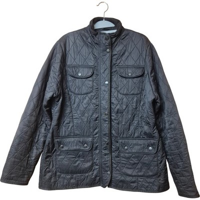 Barbour Utility Matt Polarquilt Jacke Damen Größe 16 schwarz gesteppt