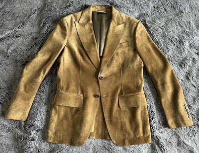 TOM FORD IMPECCABLE $9,690 Men's Saddle Brown Suede Blazer IT50