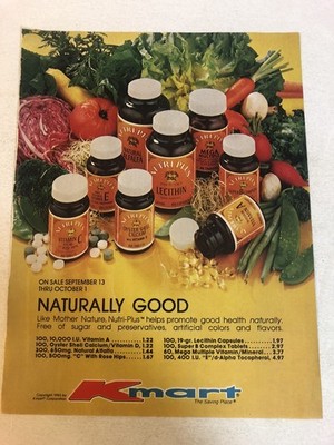 1983 Kmart Nutri Plus Vintage Print Ad Advertisement pa40