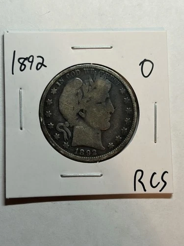 1892 O Barber Half Dollar 50C VG Detail Key Date