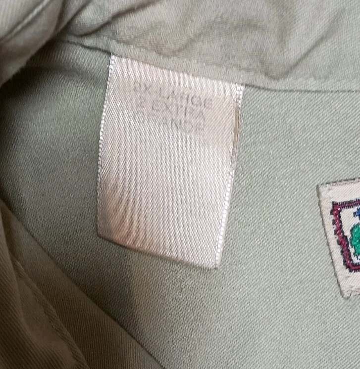 Vintage BIG MAC USA Work Shirt 2XL • Rare 3 Workers Tag • Pale Green Twill image 6