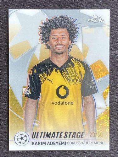Karim Adeyemi 2025-26 Topps UCC Ultimate Stage Chrome Gold Refractor /50 #US-35