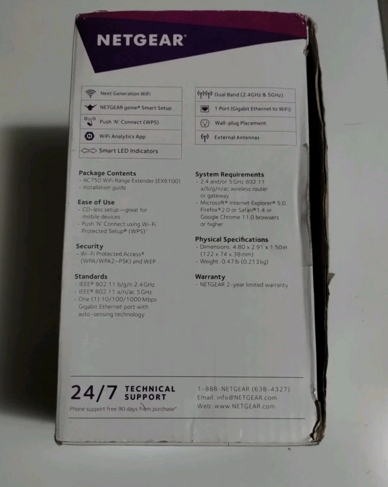 Netgear AC750 WiFi Wall Plug Range Extender and Signal Booster - Image 4 of 4