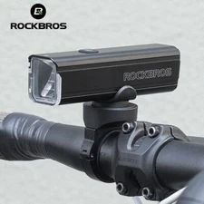 New ROCKBROS Bike Head Light 1000LM USB Rechargeable Rainproof LED Cycling Black