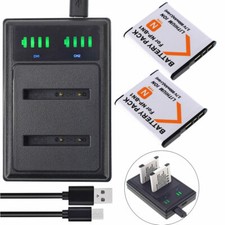 2x NP-BN1 N Type Rechargeable Battery dual Charger For Sony Cyber-Shot DSC-W
