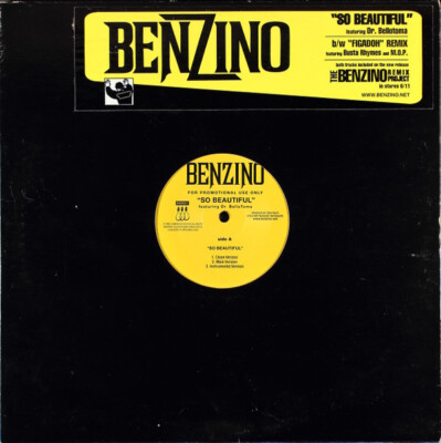 Benzino - So Beautiful b/w Figadoh (Remix) / VG+ / 12'''', Single, Promo