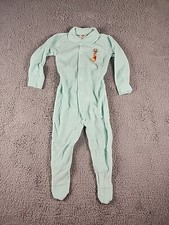 Vintage Disney Winnie the Pooh Mint Full Button One Piece Footie Pajamas Sz XL