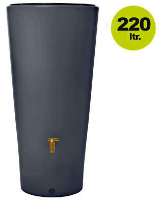Graf 4rain Regenspeicher Vaso 2in1 220 l grau Regentonne Regenfass Wassertank