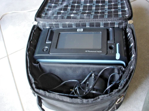 Imprimante photo HP Photosmart A626 portable dans sa sacoche