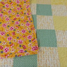 Quilt Multicolor Baby Toddler Lap 47.5" x 34" Butterfly Flowers Love You Yellow