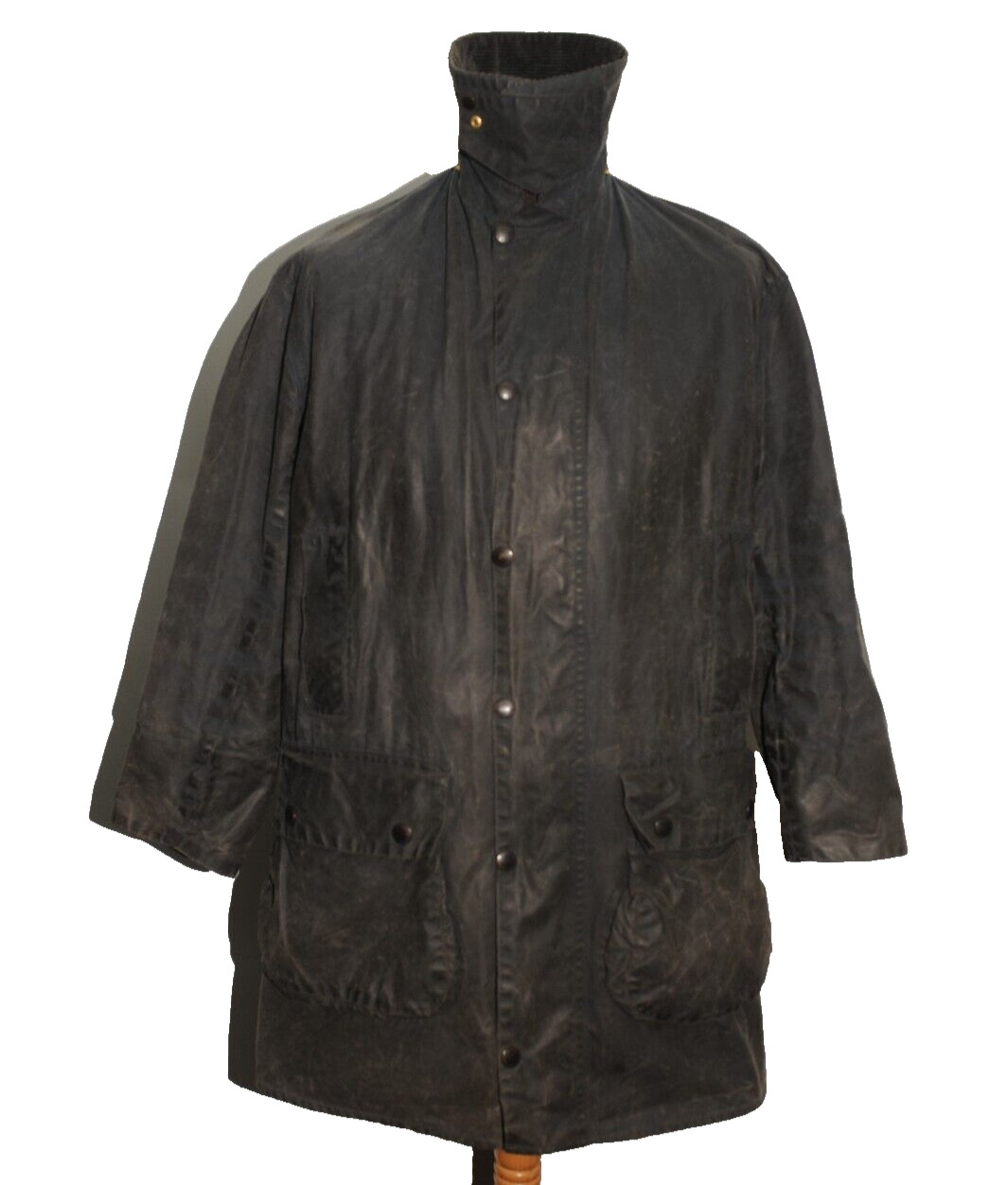 Barbour Border Waterproof Wax Jacket C38 Navy Blue A205
