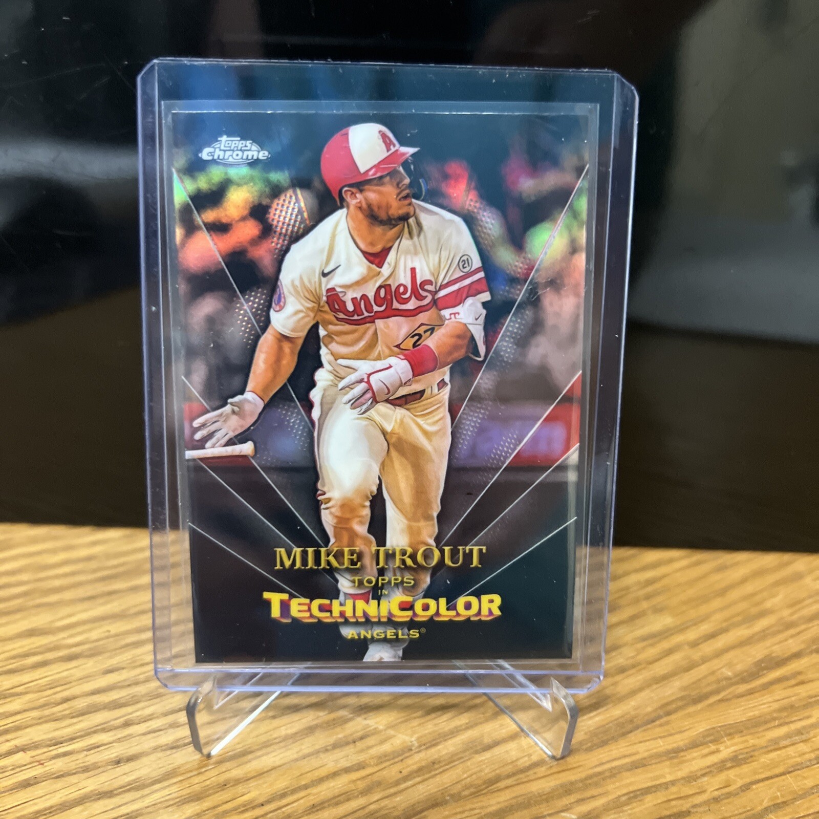 2023 Topps Chrome Mike Trout Technicolor Refractor Insert #TT-1