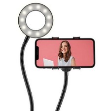 Chargeworx Selfie Studio Streaming LED Ring Light Flexible Arm Phone Holder