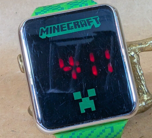 Minecraft Creeper Explosion LED Digital Wrist Watch - 第 1/7 張圖片