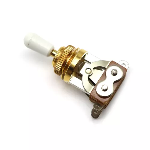 Gold Guitar 3 Way Toggle Switch with Ring Plate Fit for Les Paul/Gibson Guitar