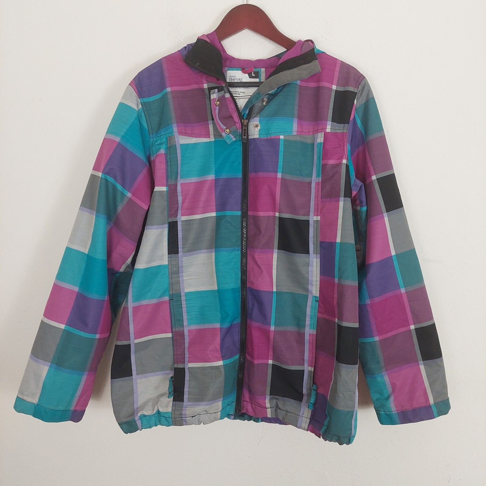 Empyre Technical Outerwear Patchwork Plaid Jacket… - image 2