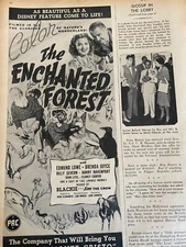 The Enchanted Forest, Edmund Lowe, Brenda Joyce, Vintage Promotional Ad, a