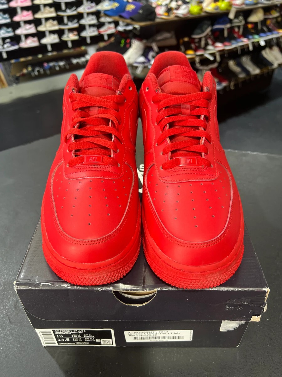 Size 13 - Nike Air Force 1 Low Triple Red - PREOWNED Size 13 - Nike Air Force 1 Low Triple Red - PREOWNED