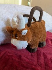 Matalan Christmas Reindeer Rudolph Plush Bag Toy