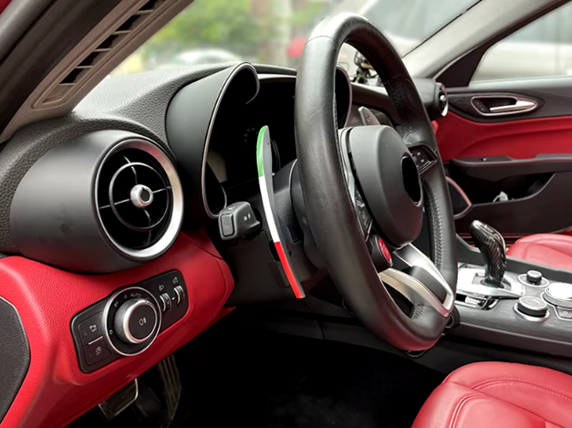 Car steering wheel paddle decorative stickers are suitable for Alfa Romeo Giulia