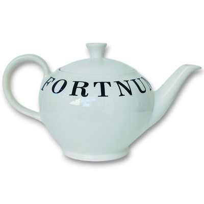 Vintage Fortnum & Mason Burleigh Classic Script Teapot England Rare