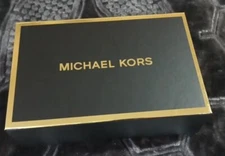 NEW Michael Kors Black/Gold Gift Box Empty)  9"X6"X2.5"