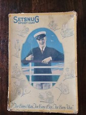 Antique RARE 1920s Mens Sport coat Setsnug Advertising empty box Store Display
