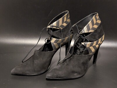 Vintage Charline de Luca Damen High Heel Schnür Stiefeletten UK7,5 EU41