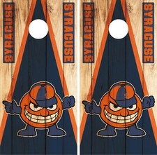 Syracuse Orange University Cornhole Wrap NCAA Skin Decal Vinyl Mascot Set CO997