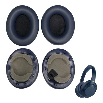 #ad Sony WH 1000XM4 Headphones Pair Replacement Ear Pads Cushions Blue Parts $19.99
