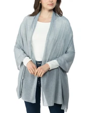 Jenni by Jennifer Moore Womens On Repeat Jersey Wrap Scarf Heather Gray $30 047