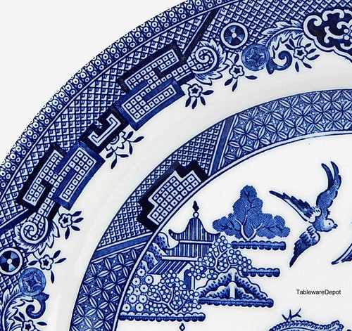 Churchill WILLOW BLUE Georgian, Set/s Of 2 Dinner Plates, MINT & NEAR MINT! - Picture 2 of 4