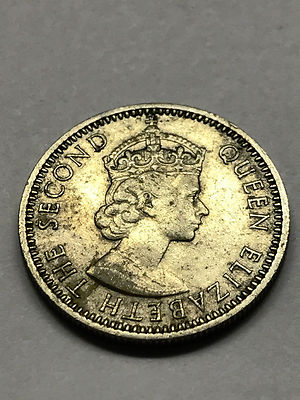 1957 MALAYA & BRITISH BORNEO 10 Cents VF #4477