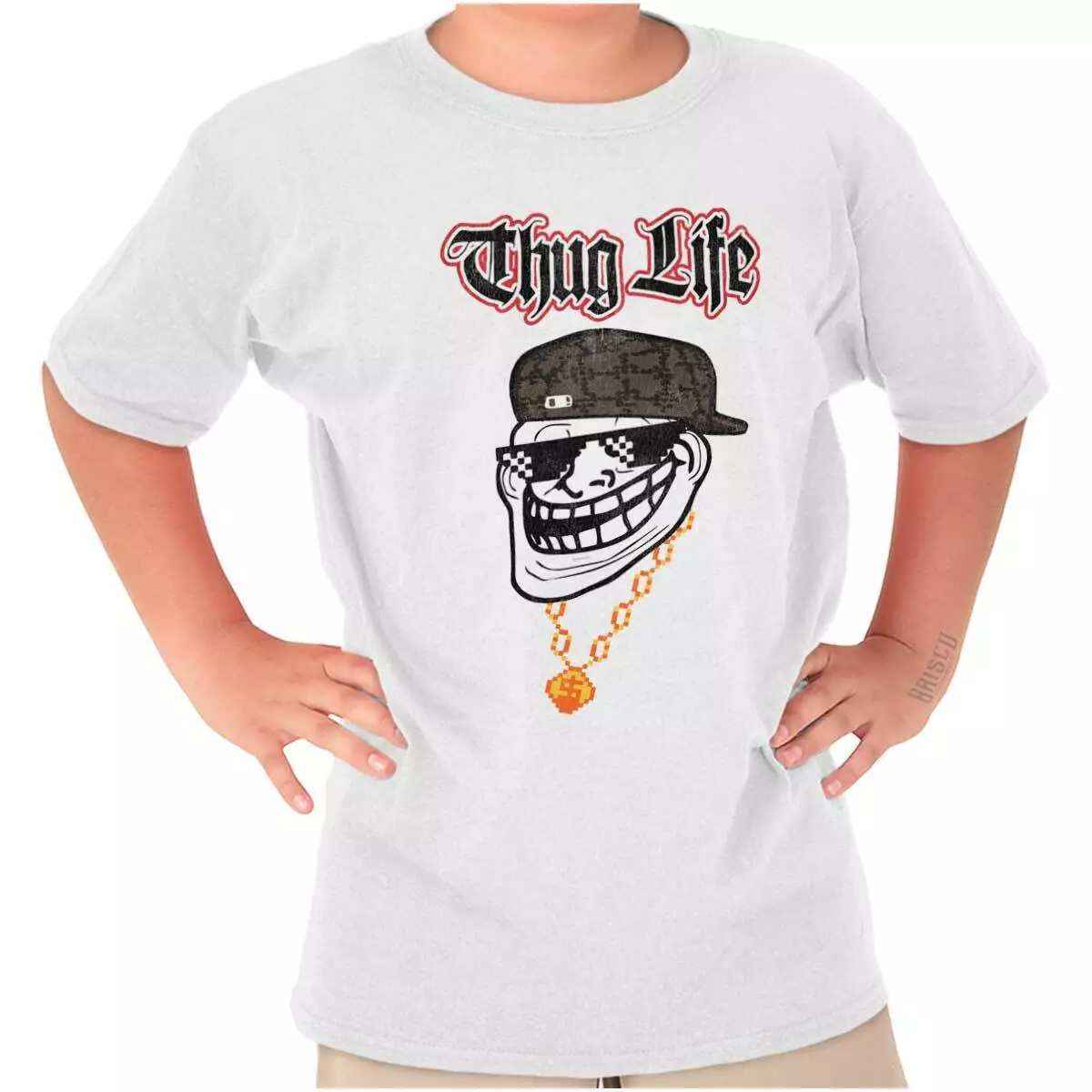 sad troll face | Kids T-Shirt