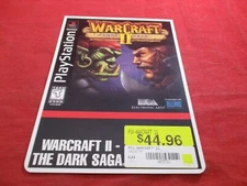 Warcraft II - The Dark Saga Playstation 1 PS1 Vidpro Promo Display Card ONLY