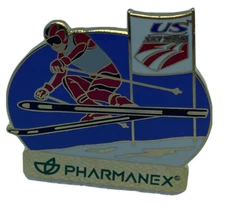PHARMANEX US SKI Lapel Hat Pin Tie Tack Aminco