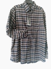 Roundtree  Yorke Portuguese Flannel Long Sleeve Cotton Plaid Shirt 2X 69