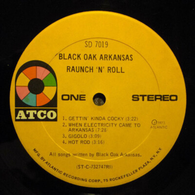 Black Oak Arkansas - Raunch 'N' Roll Live - ATCO Records Black Oak Arkansas - Raunch 'N' Roll Live - ATCO Records