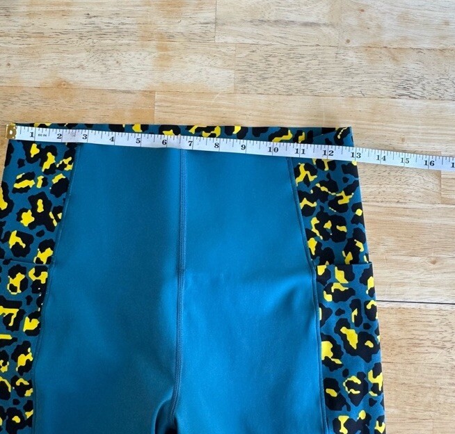 Sweaty Betty Power Ultra Sculpt High Waist 7/8 Workout Leggings Leopard Teal 8 image 8