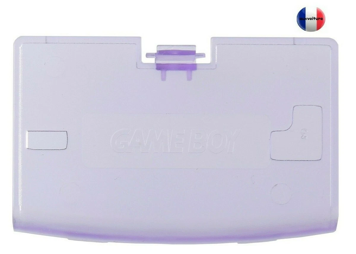 Cache pile Battery cover Violet Transparent pour Game Boy Advance Neuf