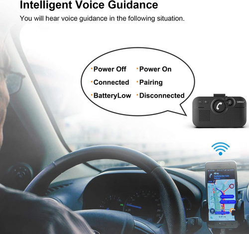 Handsfree Bluetooth Car Kit for Cell Phone, Wireless Bluetooth Speaker for Car, - Picture 5 of 12
