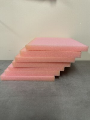 10- Anti-Static Foam 8.5'' x 7.5'' x 3/4'' Pink shipping foam