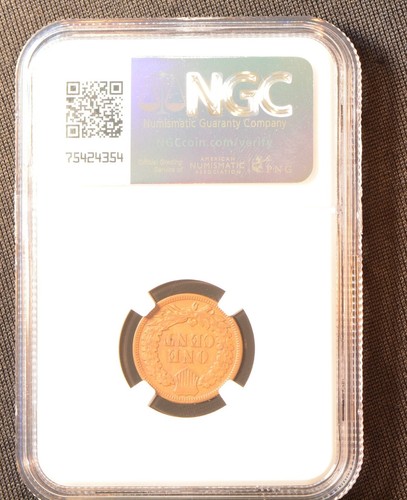 US Indian Cents 1895 1C Copper Coin NGC XF 45 BN - Picture 4 of 4