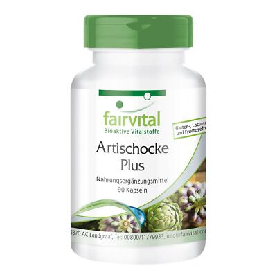 Artischocke Plus - 90 Kapseln mit Brennnessel und Wacholder | VEGAN | fairvital
